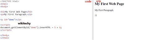 javascript output to screen.